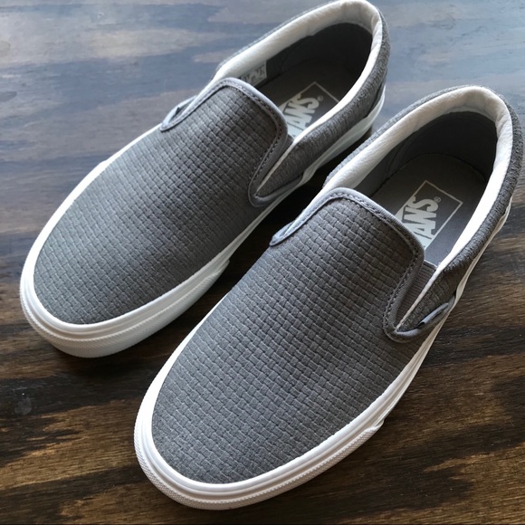 vans gray slip on